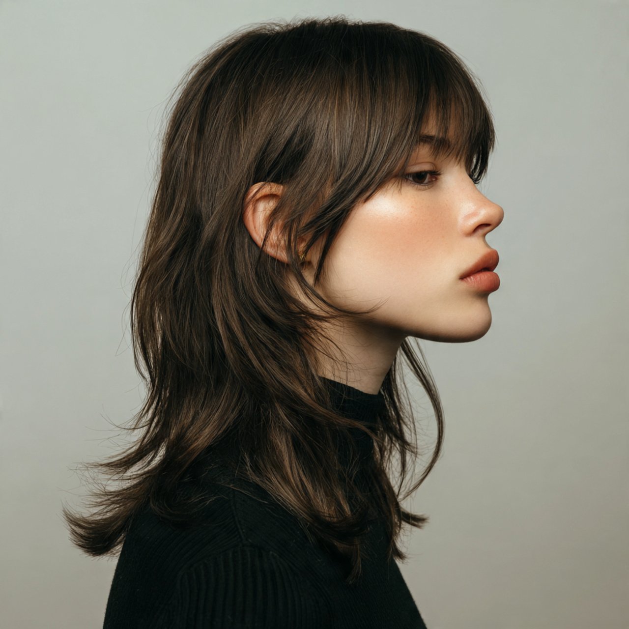 minimal layer wolf cut long largo female hairstyle