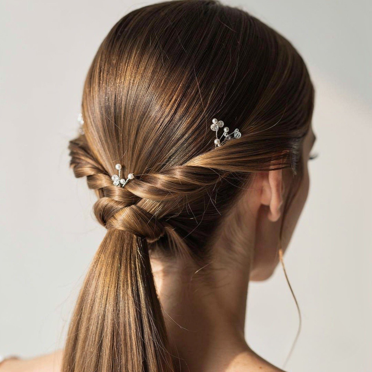 minimalist wedding ponytail hairstyle elegant and