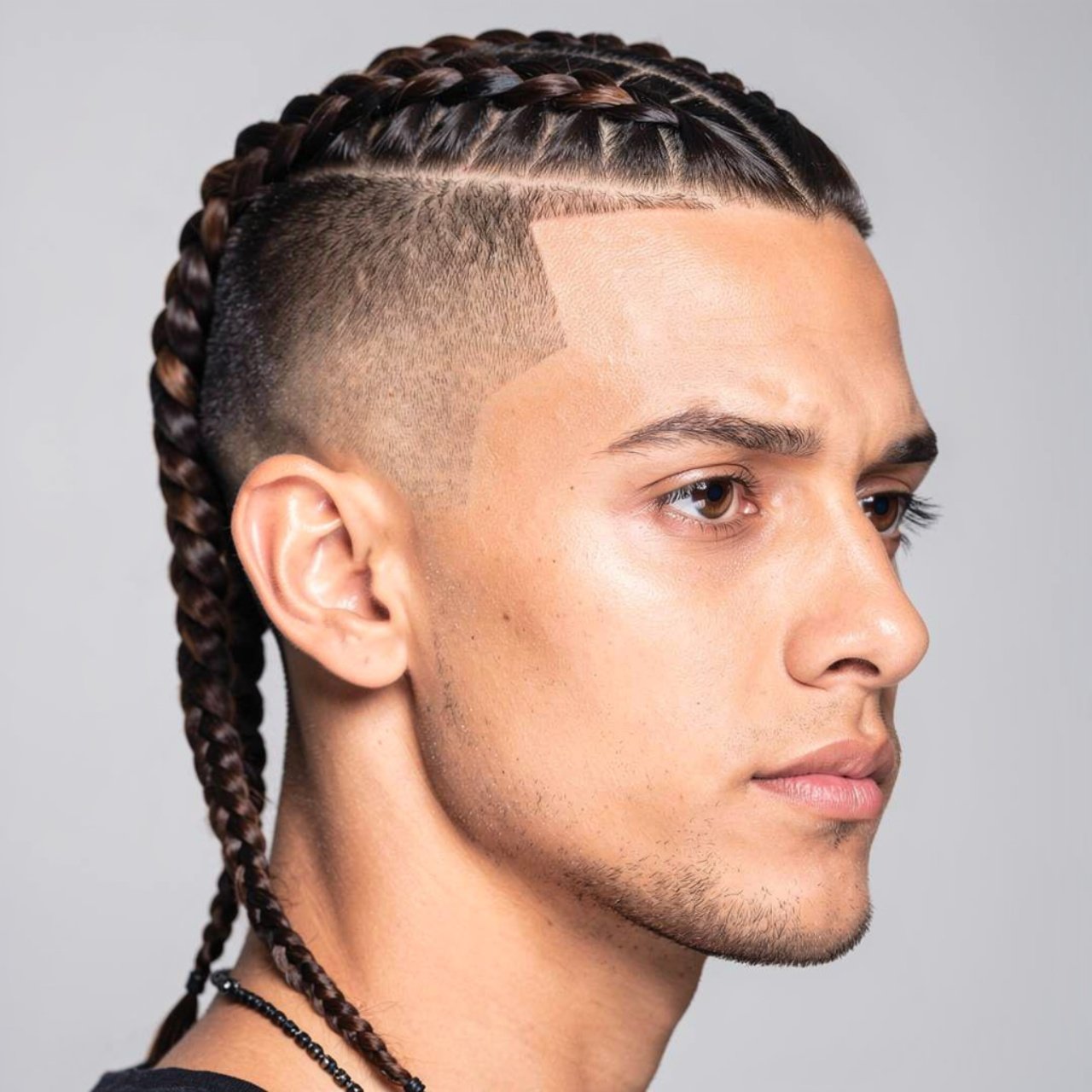 mohawk braids hairstyle for men single person clos