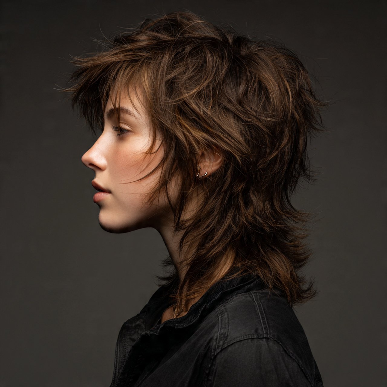 natural texture long wolf cut hairstyle on a perso