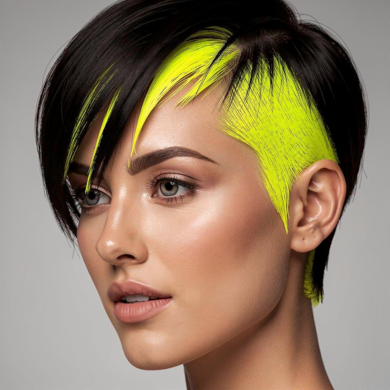 neon yellow peekaboo hair color vibrant neon yello