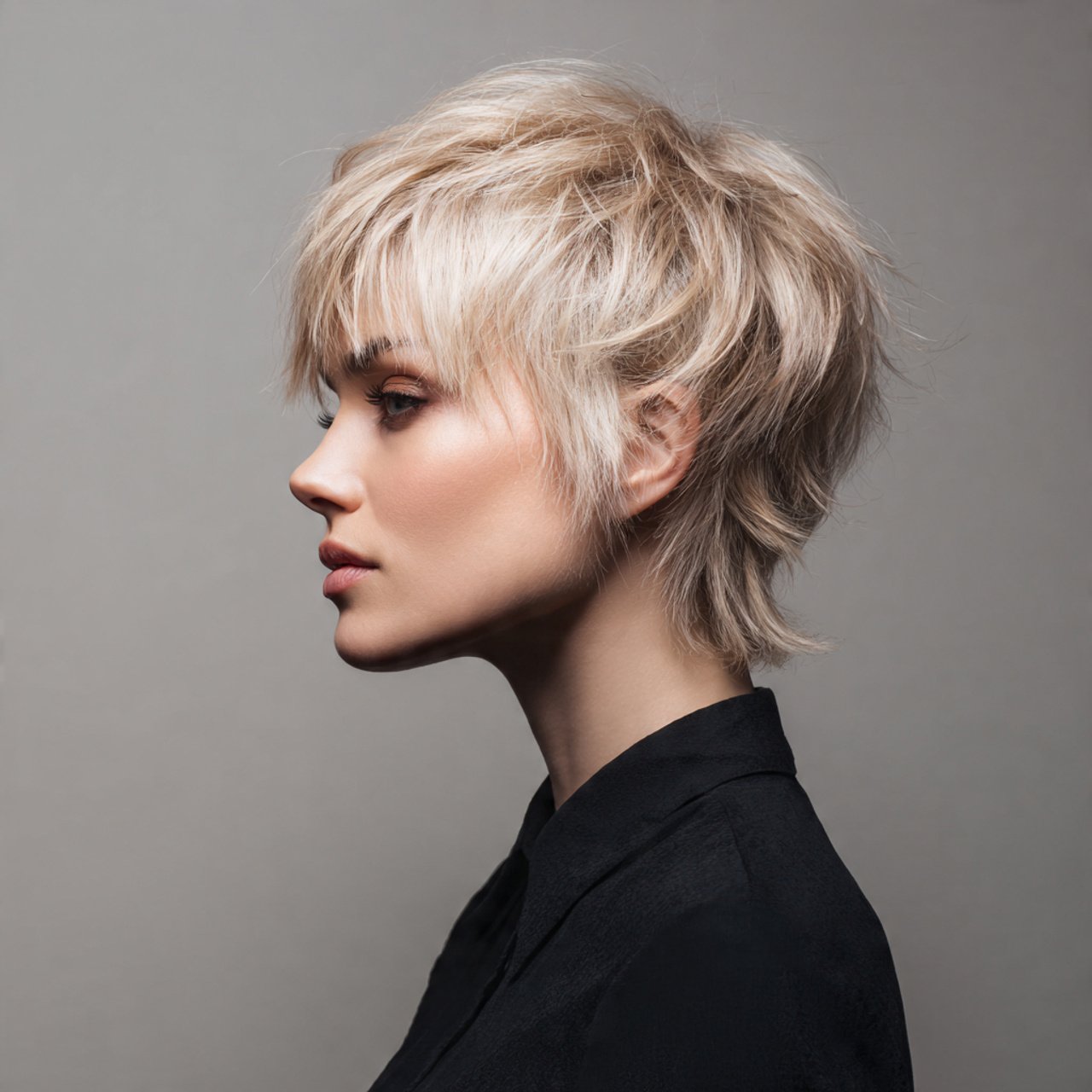 pixie wolf cut hairstyle on a person trendy modern