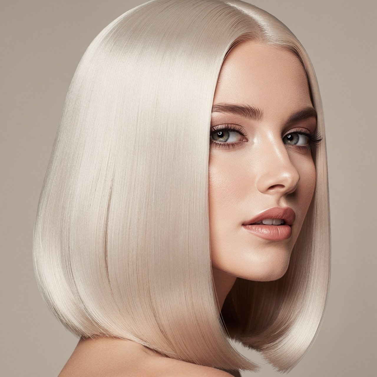 platinum blonde hair color beauty portrait of a pe