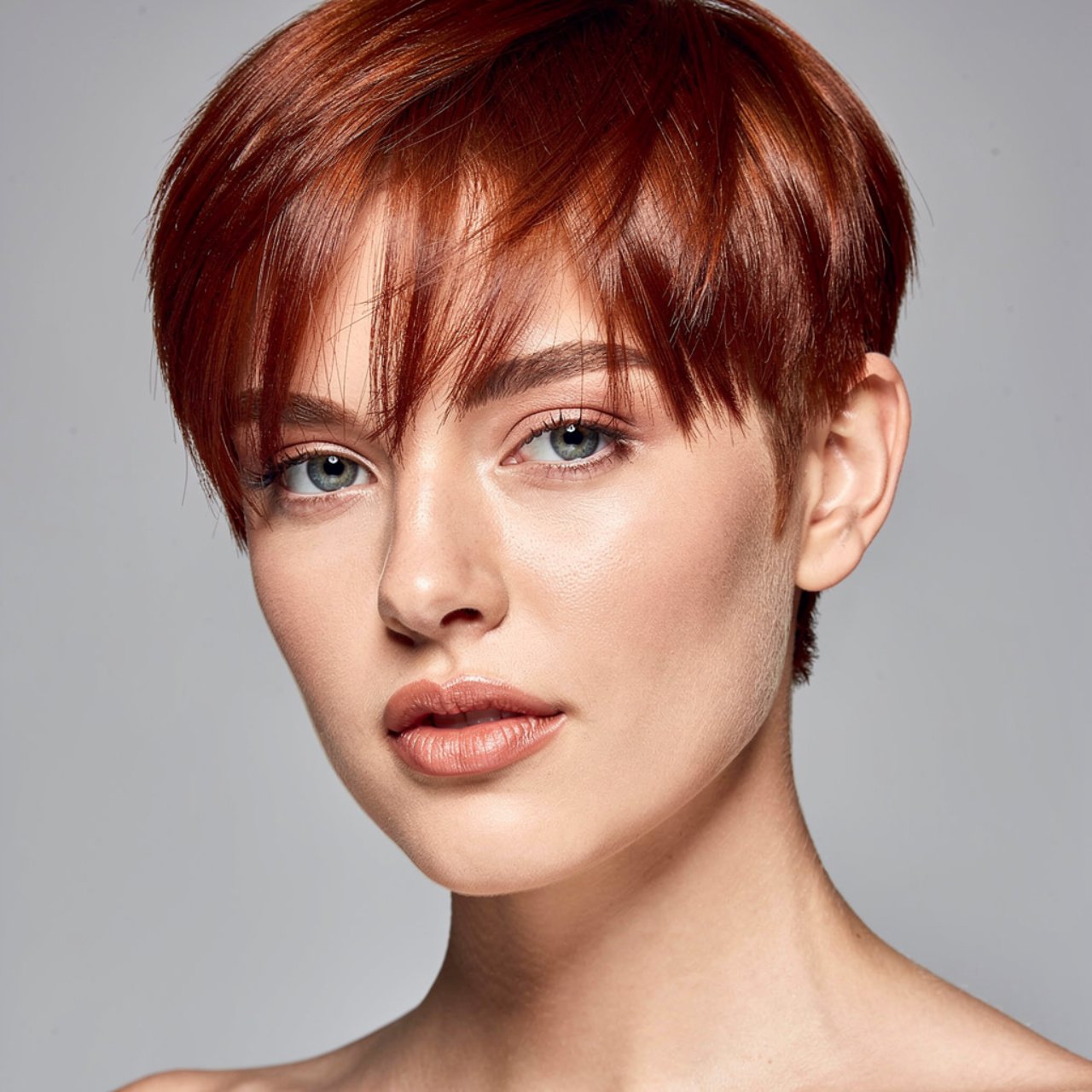 portrait of a person with bleached hair colored wi