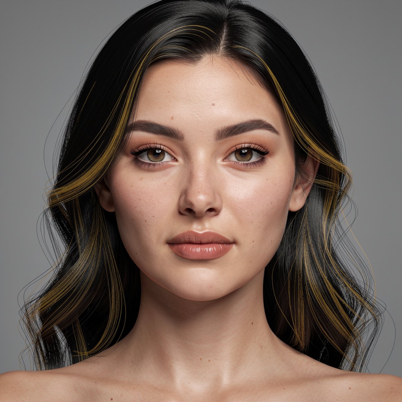 portrait of a person with natural black hair featu