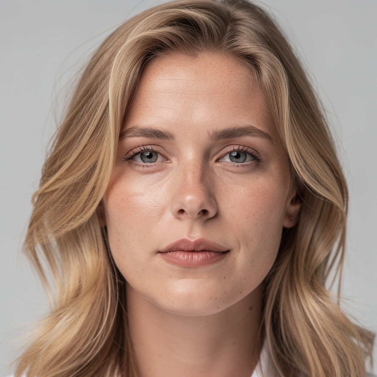 portrait of a person with sandy blonde hair single