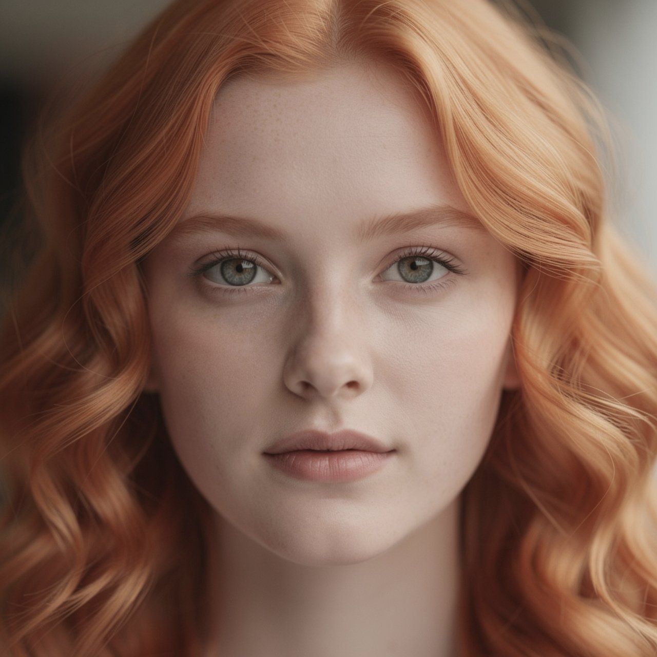 portrait of a person with strawberry blonde colore