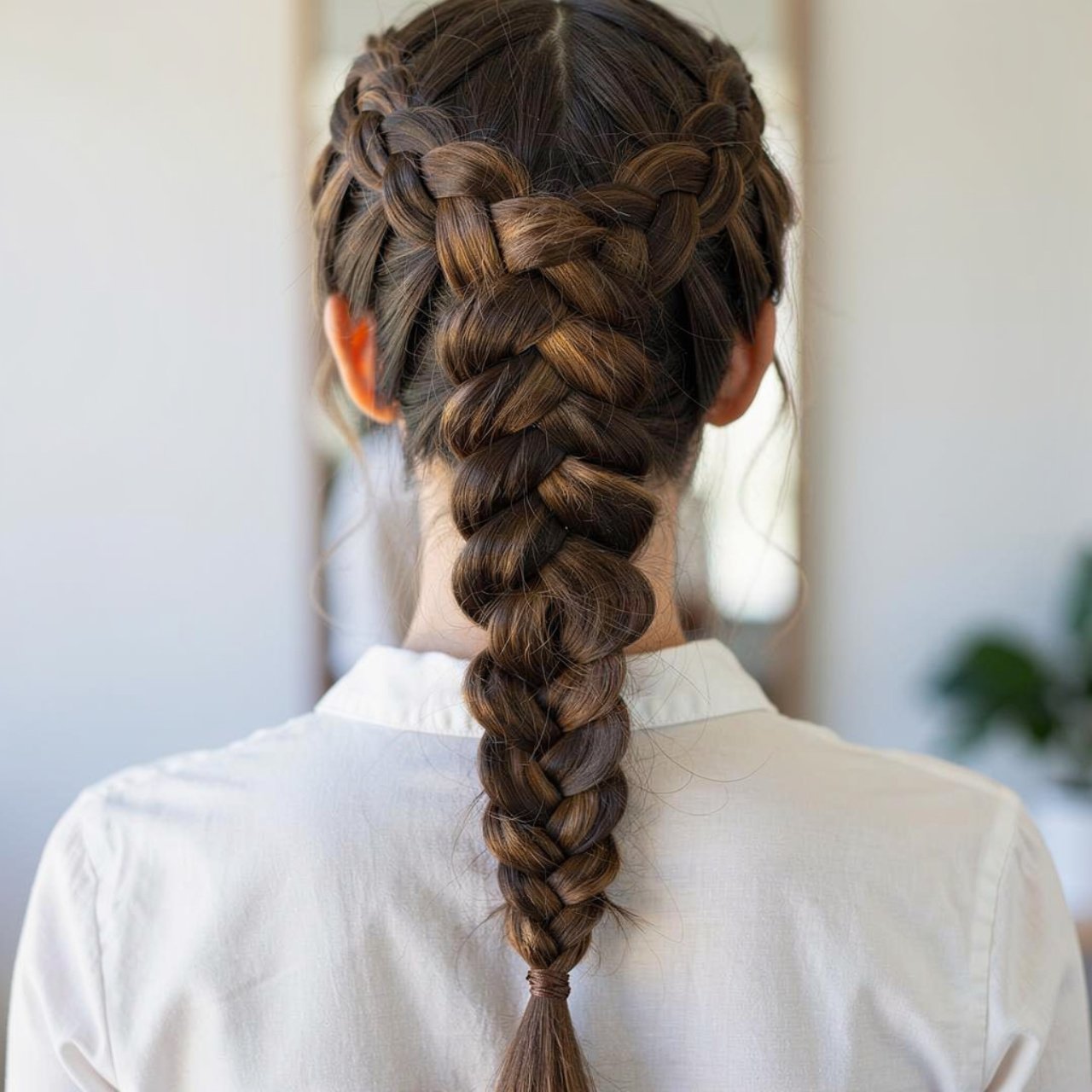 pull through braid hairstyle square composition si