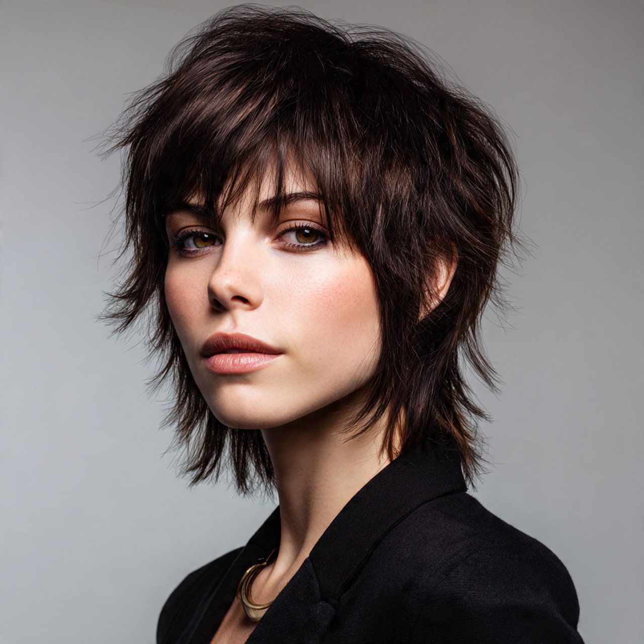 shaggy short wolf cut hairstyle single portrait ph