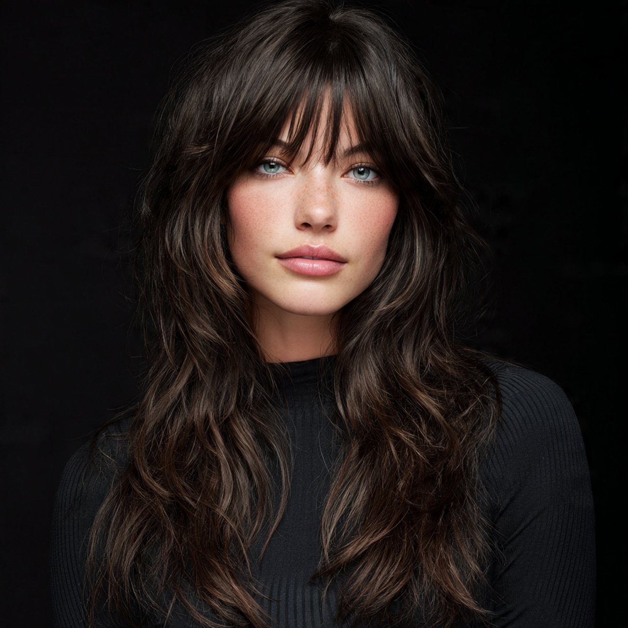 shaggy wolf cut hairstyle long length layered and