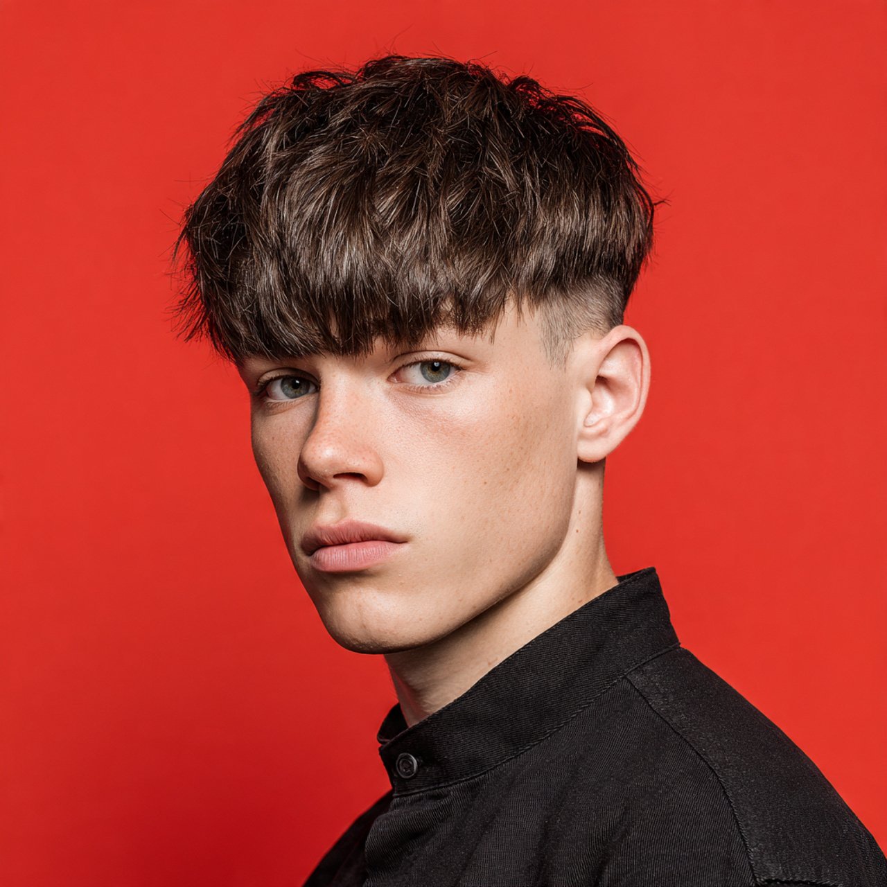 short curtain bangs mens hairstyle modern haircut
