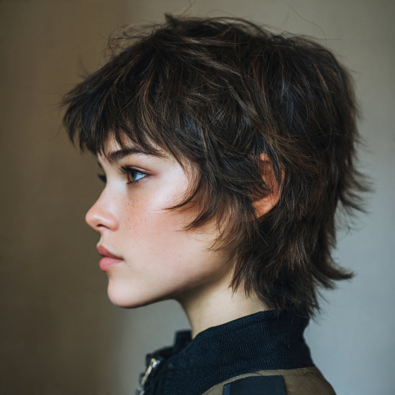 short wolf cut hairstyle on a girl trendy shaggy l
