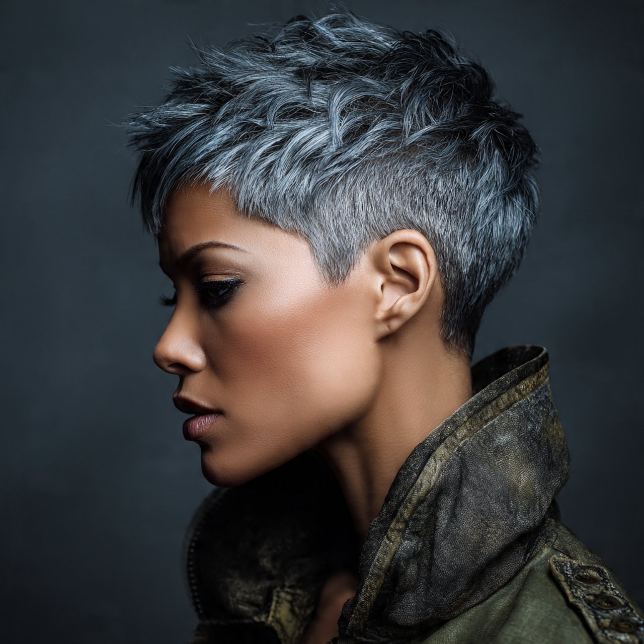 short wolf cut hairstyle with undercut single phot