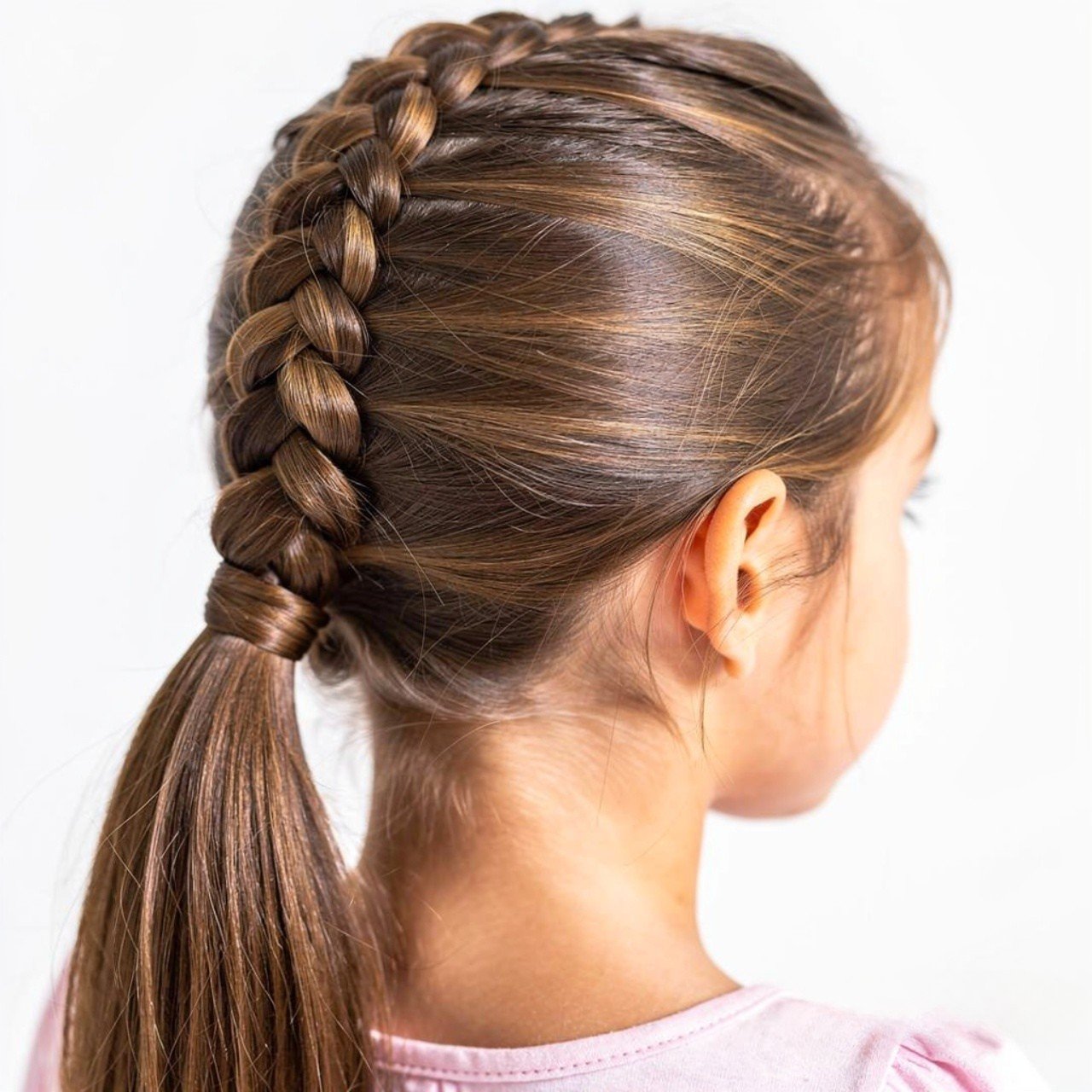 single photo focusing on hair cute braided ponytai