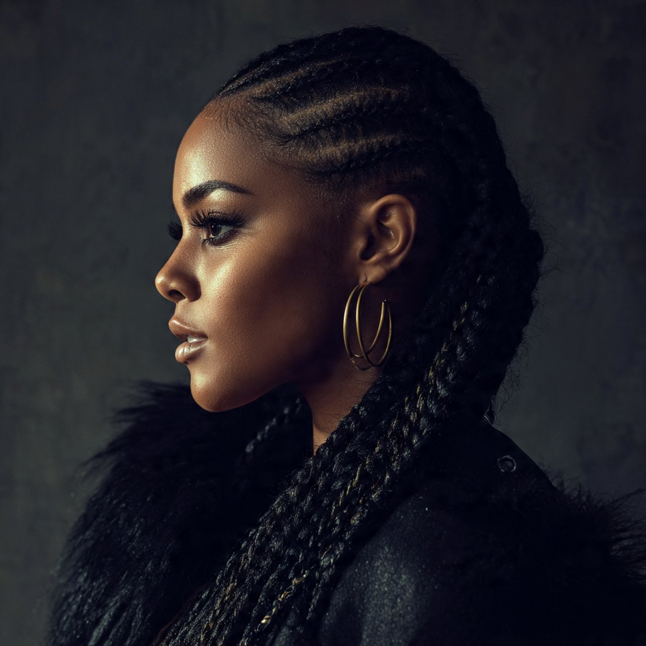 single photo of a black woman with lemonade braids