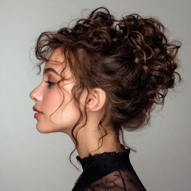 curly bun hairstyles