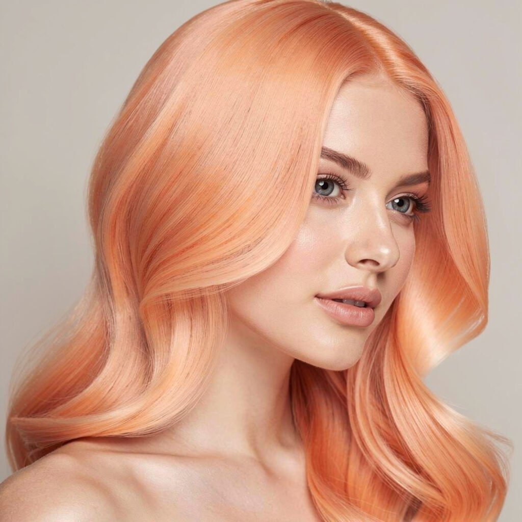 single picture of pastel ginger peach hair color s