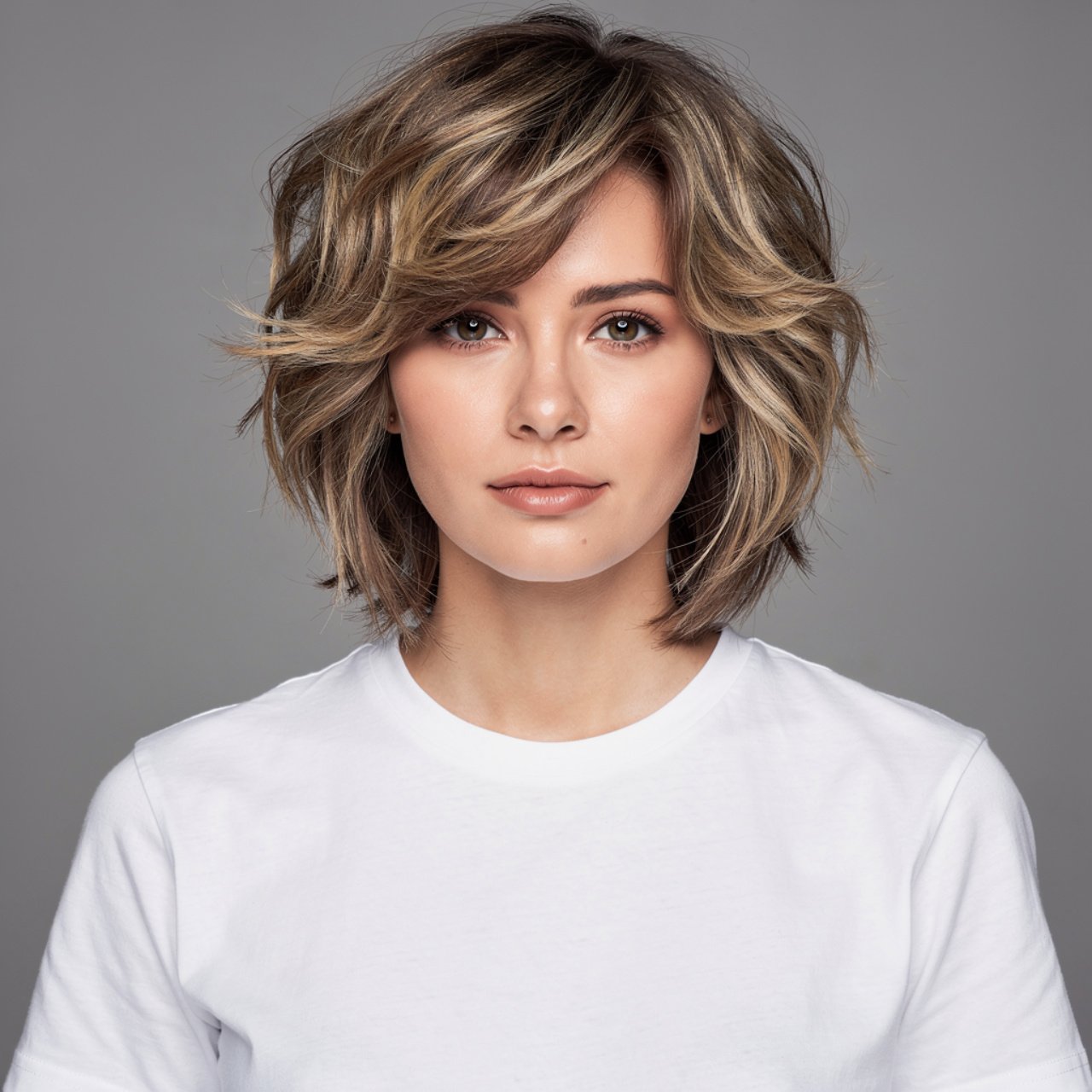 single portrait of a person wearing a shirt natura
