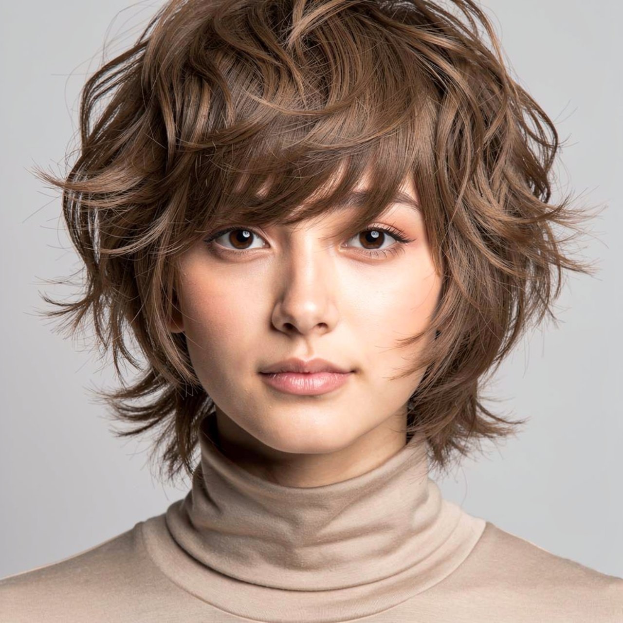 single portrait of a person with a shaggy medium w