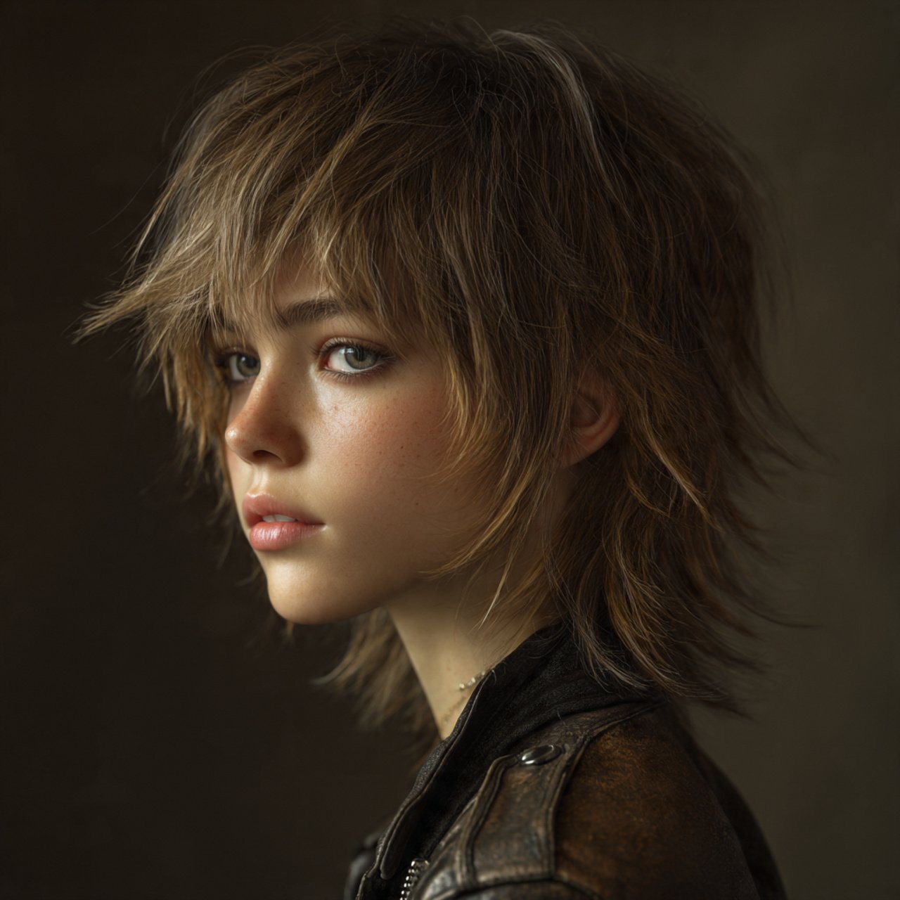 wolf cut girl