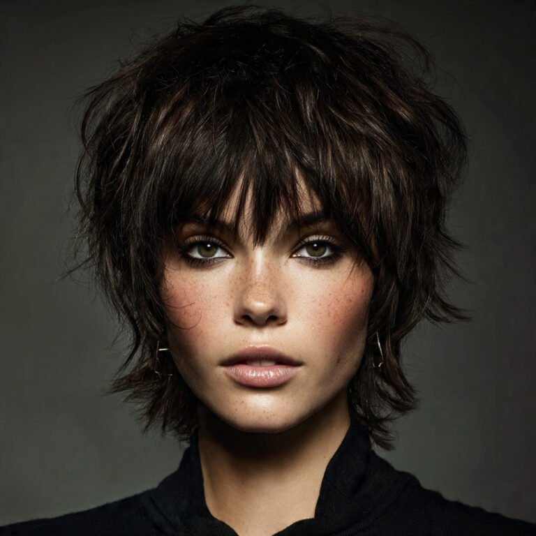 wolf cut short hair