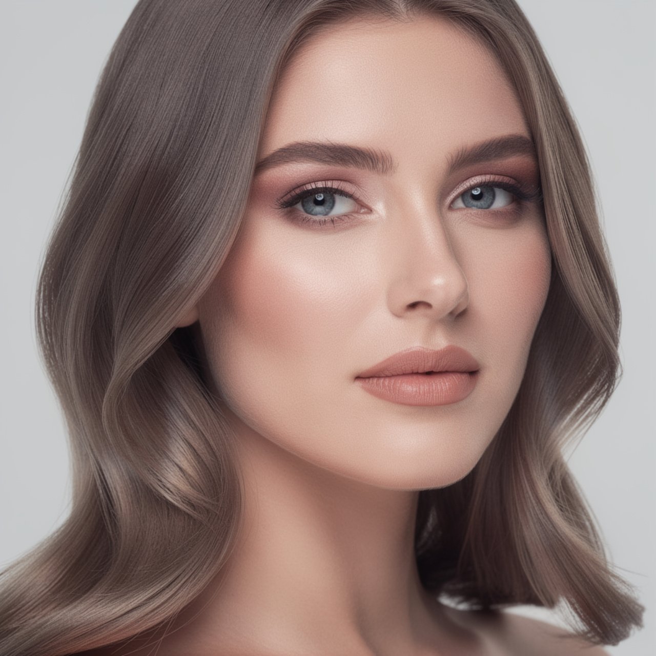 single portrait of a woman with cool undertones an