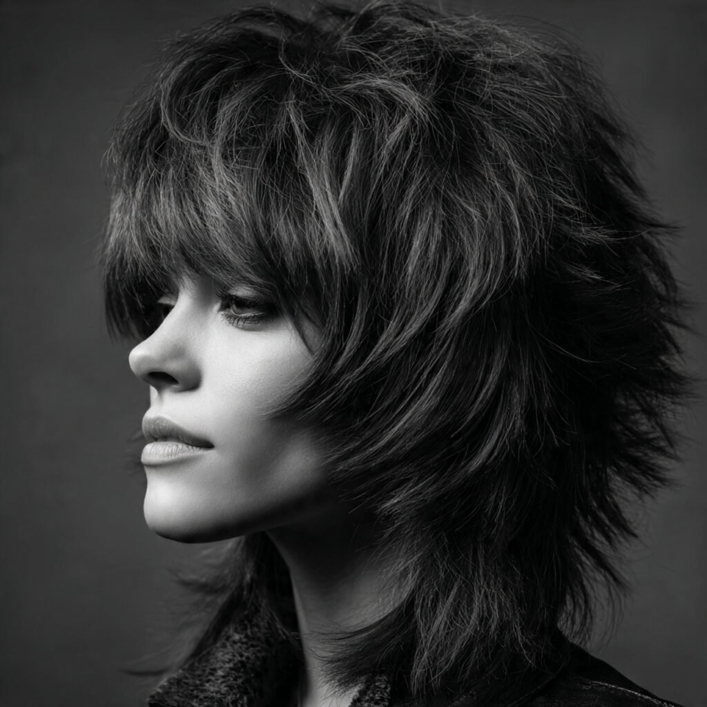 single portrait photo of a person with a voluminou