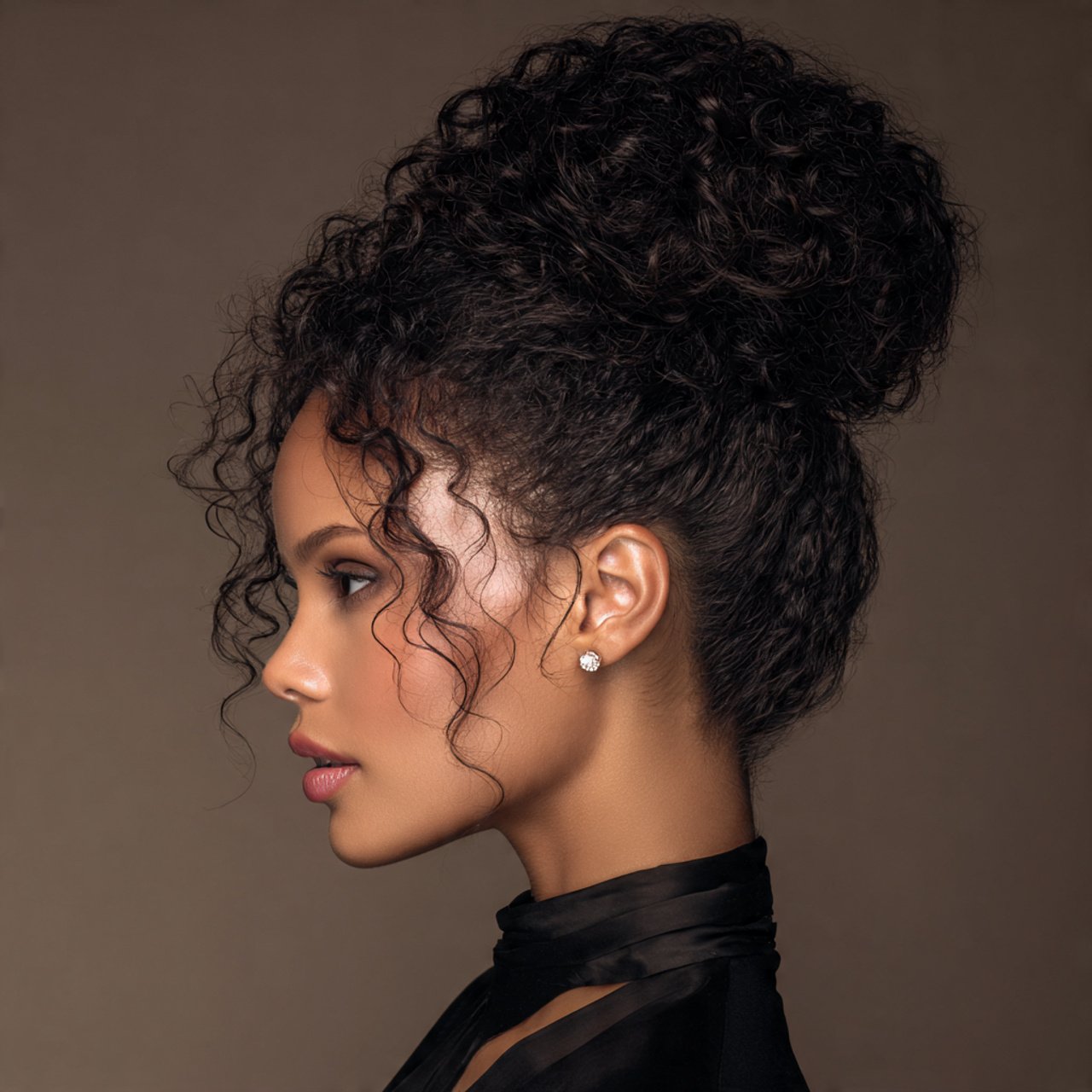 sleek curly bun hairstyle elegant updo with define