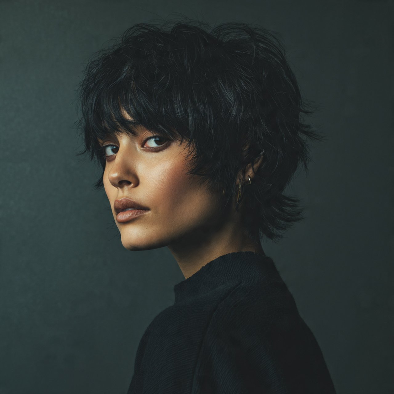 soft short wolf cut hairstyle on a person square c
