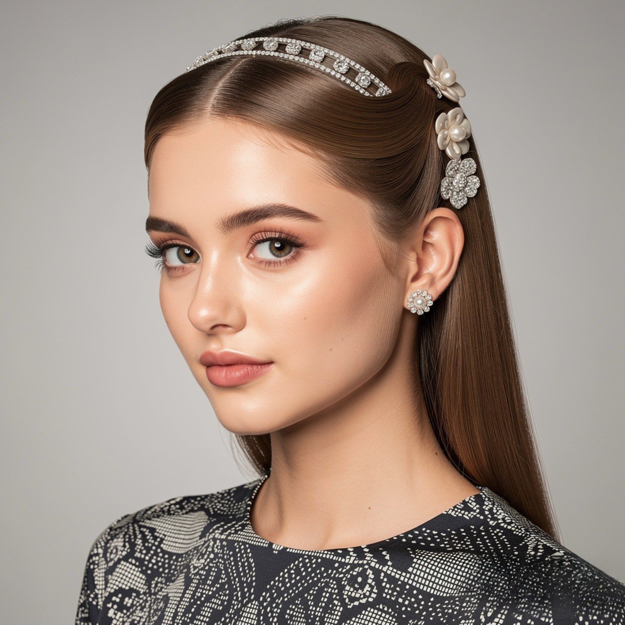 14 Trending Prom Hairstyles Straight Hair; Sleek & Chic Ideas that You'll Love 10 square portrait close up of a young woman with str