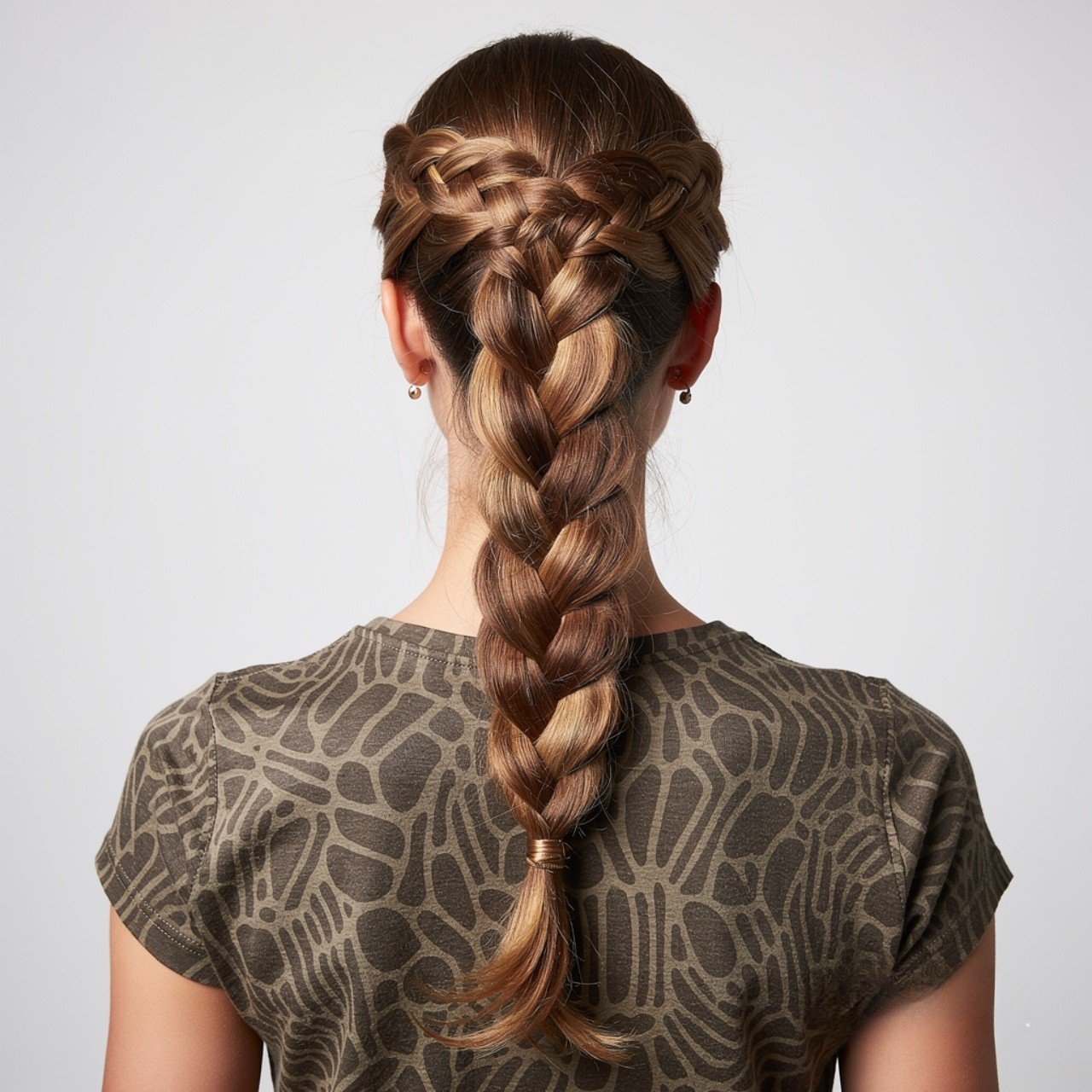 square portrait focused on hair woman wearing a fi