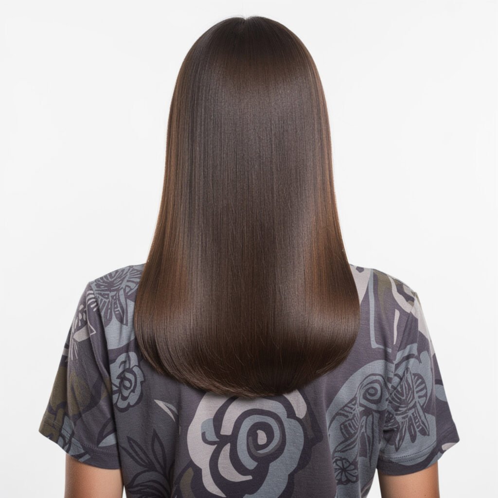 14 Trending Prom Hairstyles Straight Hair; Sleek & Chic Ideas that You'll Love 3 square portrait focusing on hair straight hair wit