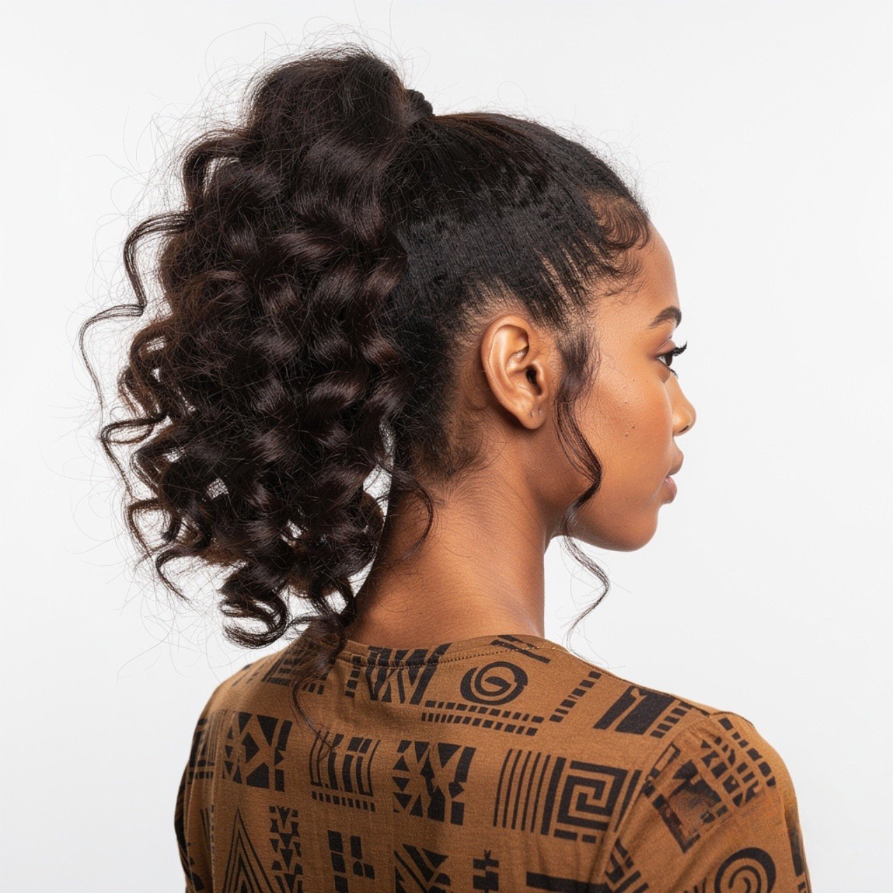 square portrait of a person with natural hair styl
