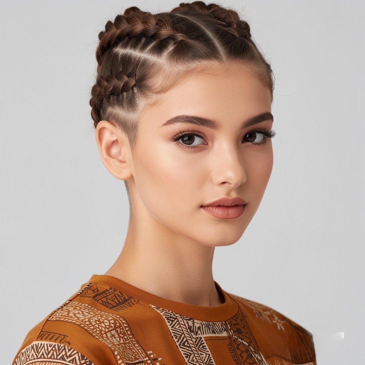 square portrait photo focusing on hair showcasing