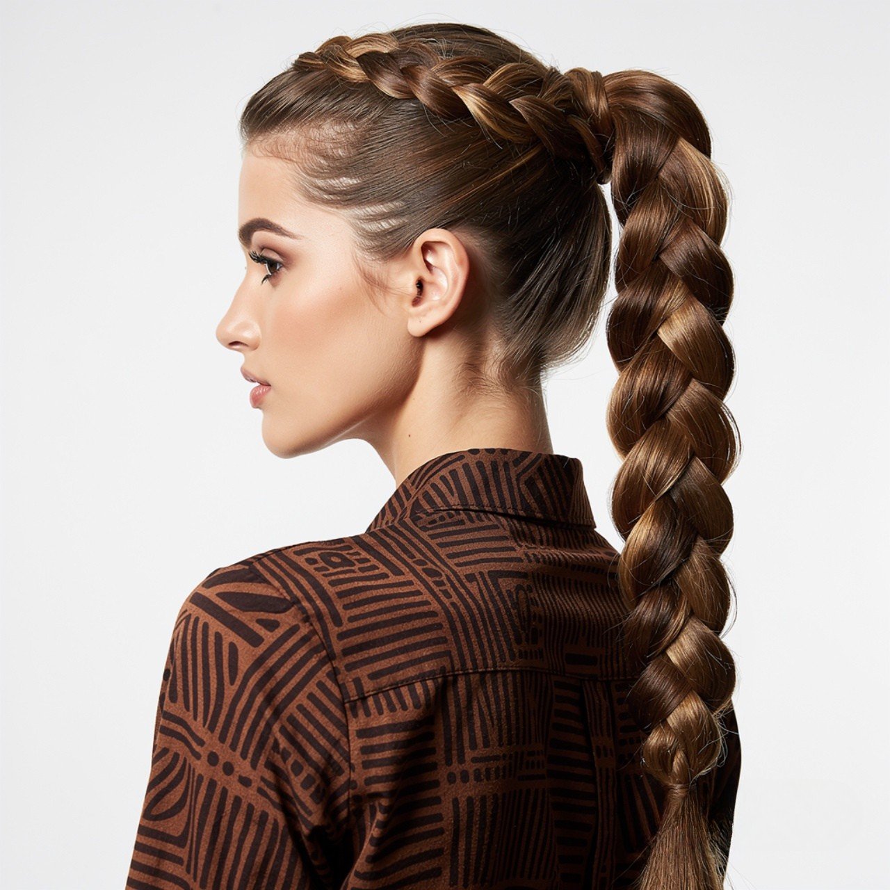 square portrait photograph focused on hair showcas