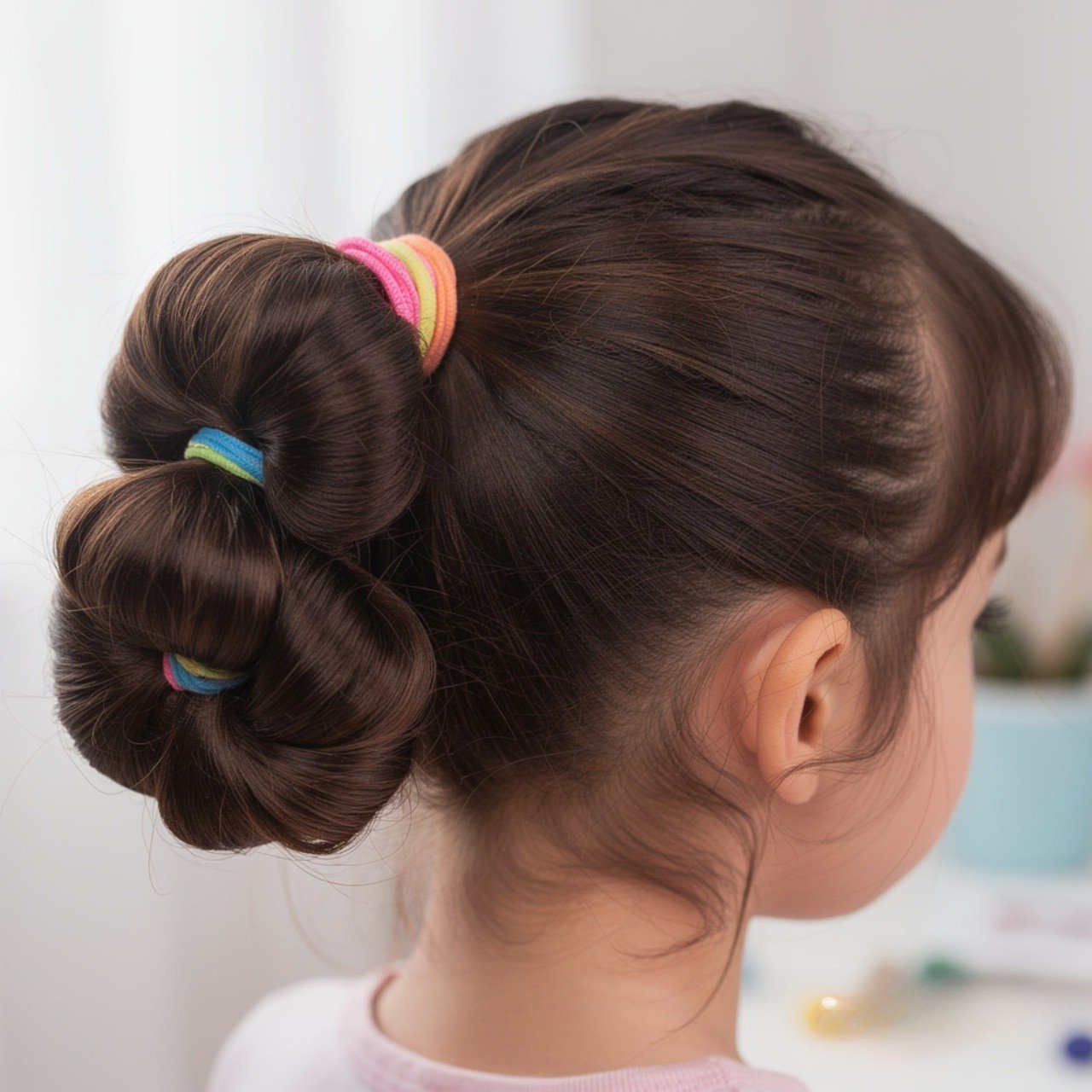 square single image of bubble ponytail hairstyles