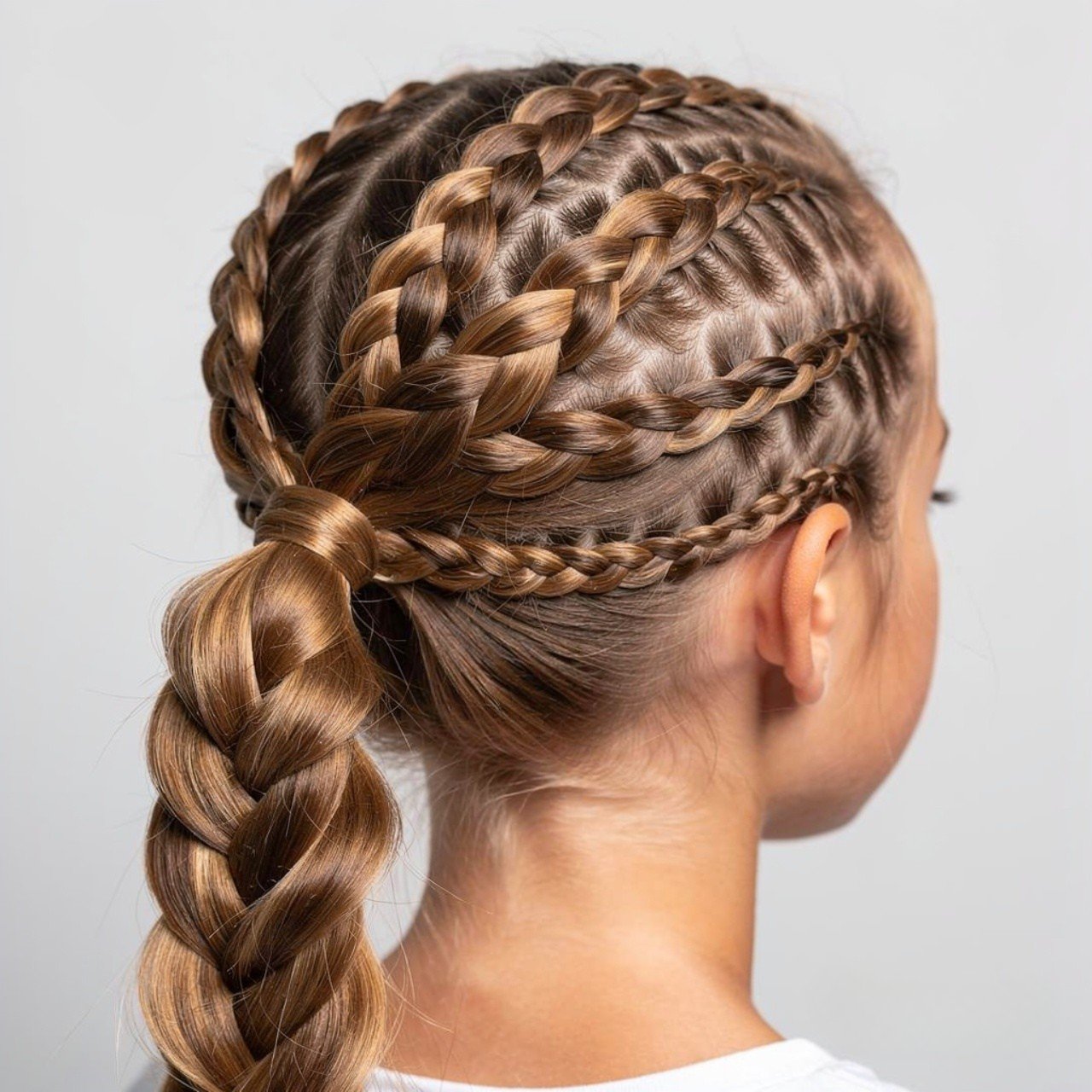 square single photo focusing on hair twisted ponyt