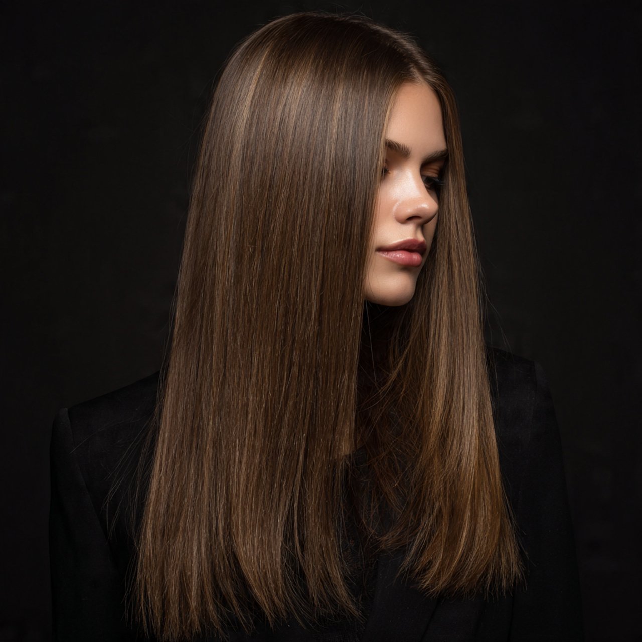 straight long wolf cut hairstyle sleek straight ha
