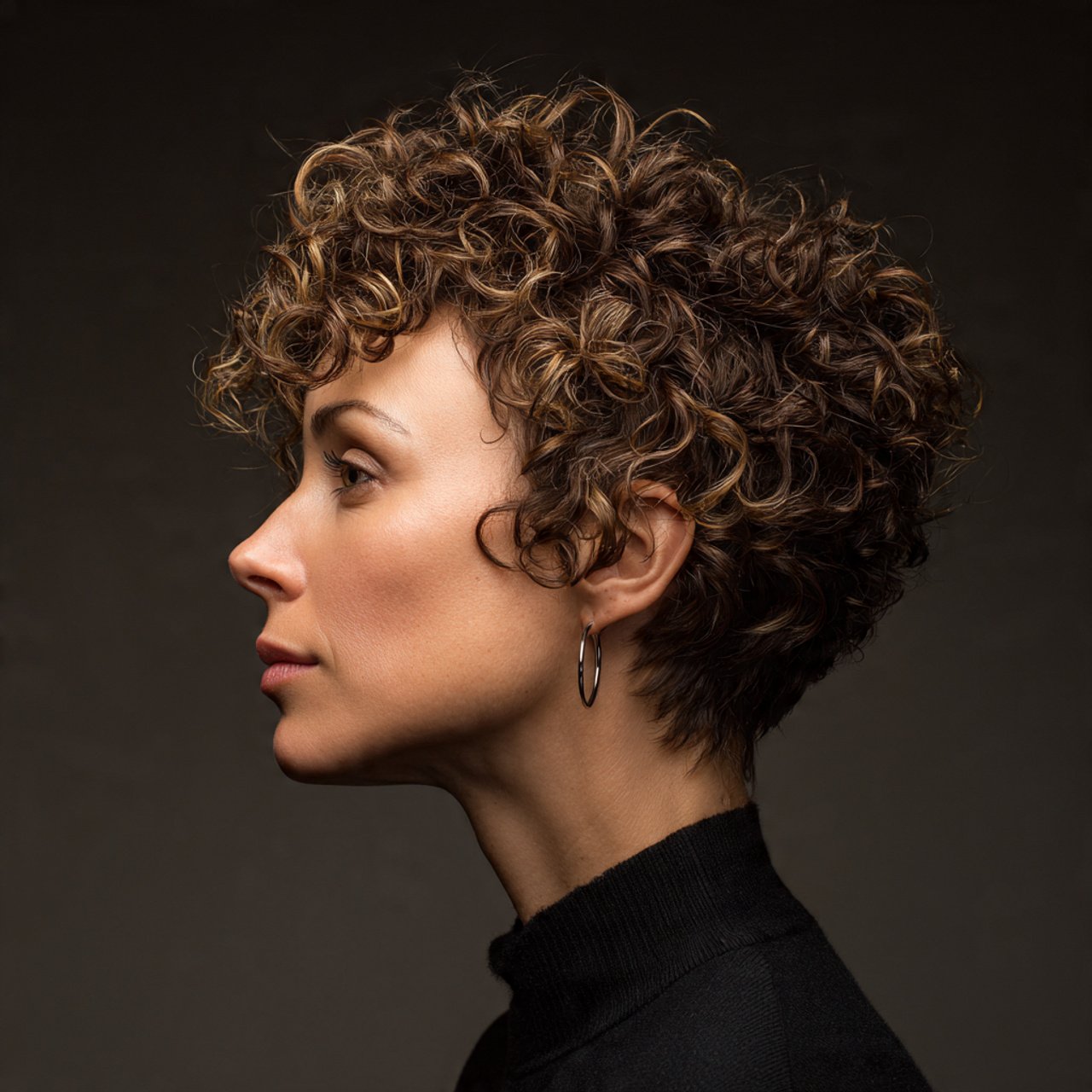 tapered curly cut hairstyle for short hair single