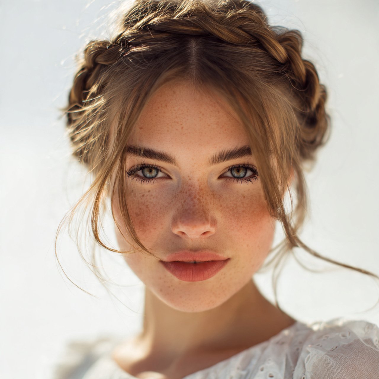 twisted crown updo hairstyle cute summer look eleg
