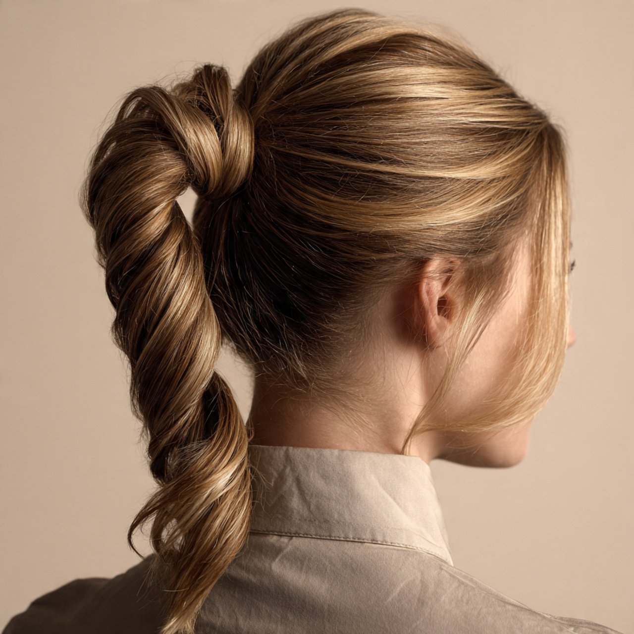 twisted ponytail hairstyle elegant hair styling si