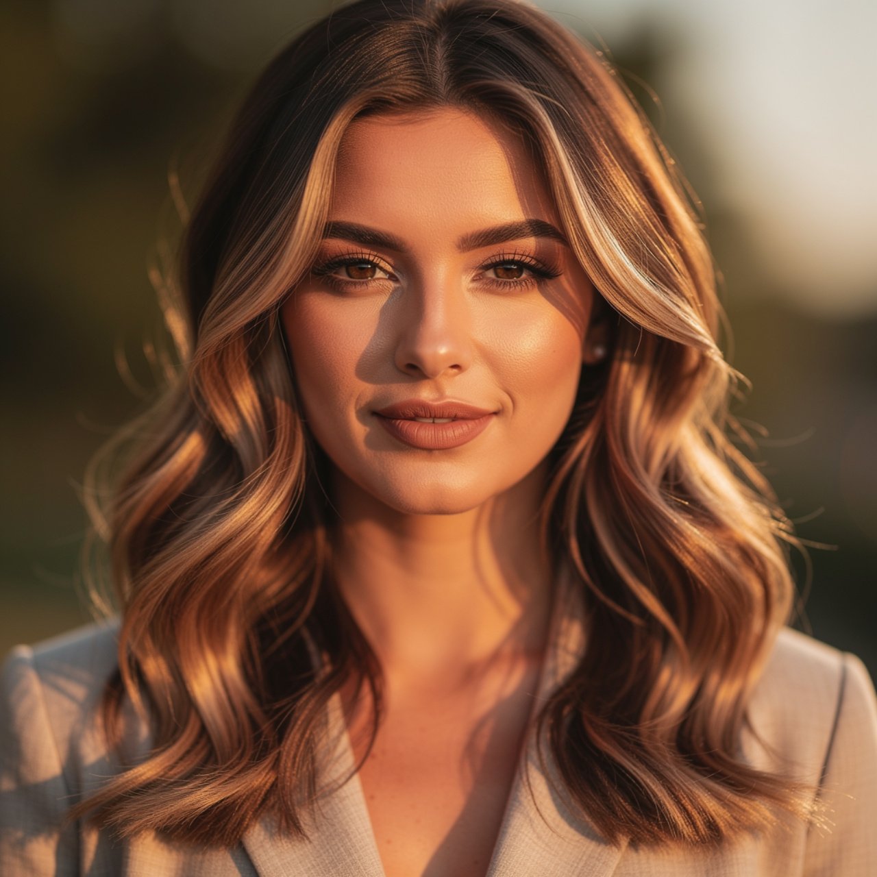 ultra realistic square photo of a woman featuring