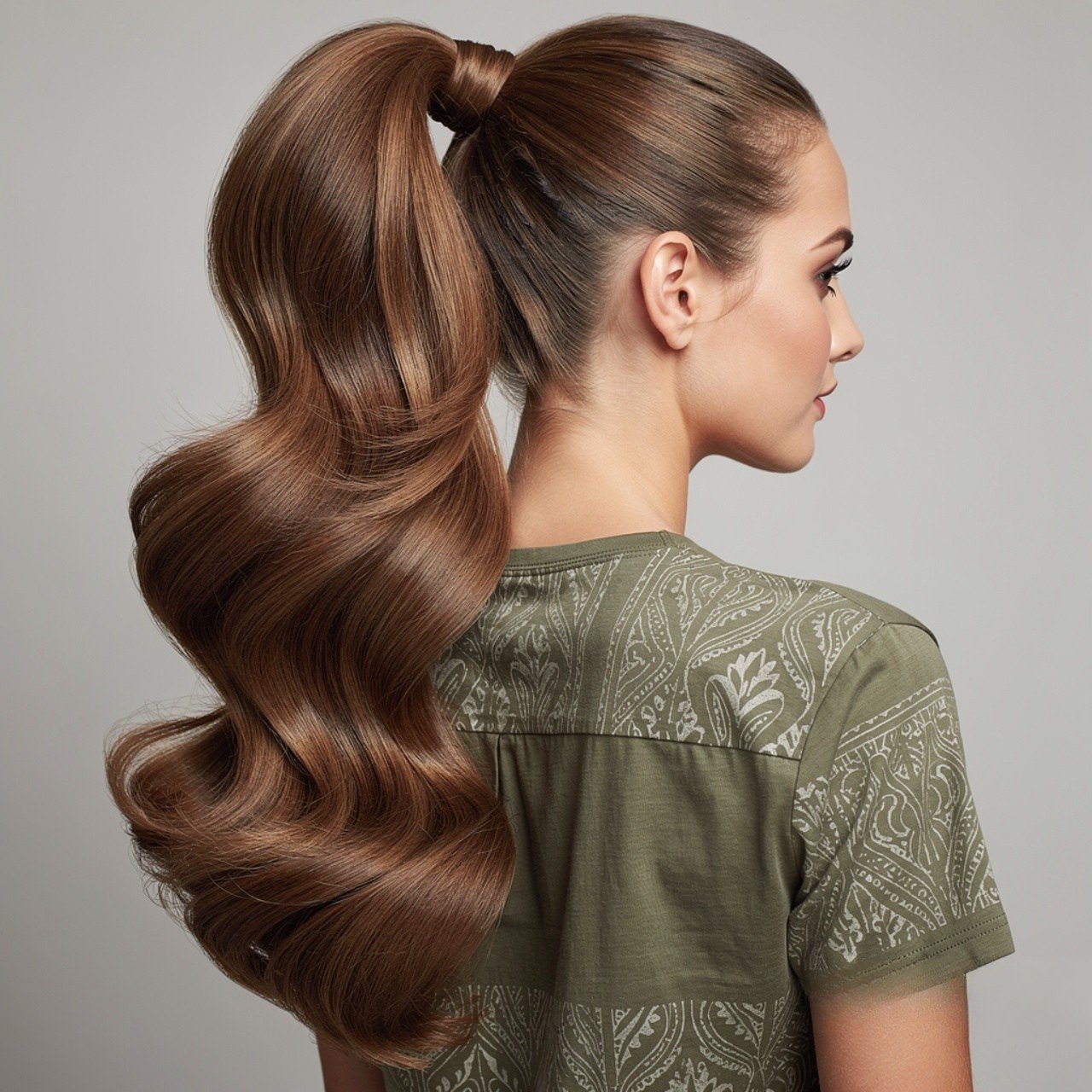voluminous long ponytail hairstyles square portrai