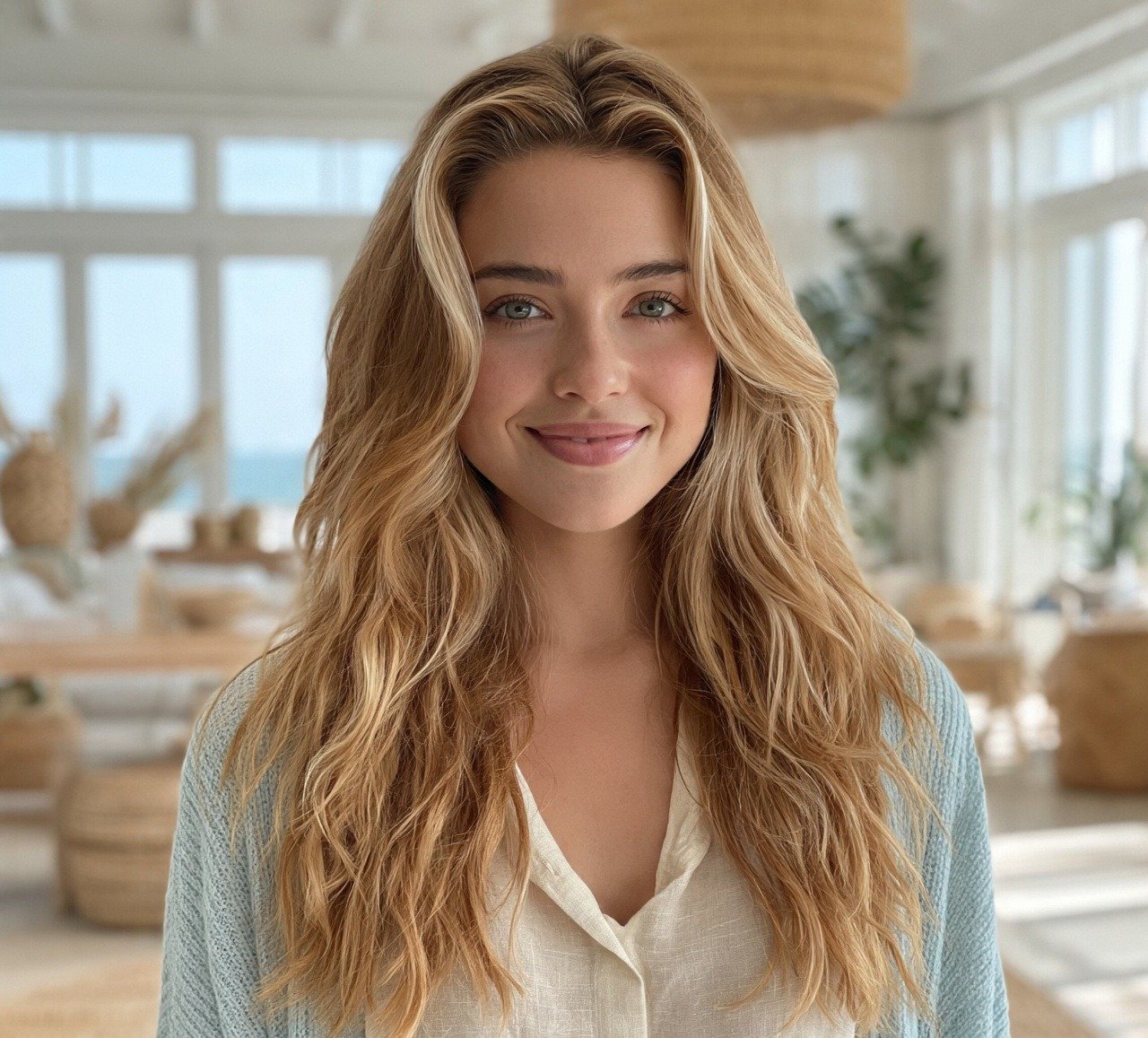 1. Beachy Layered Waves Hairstyles