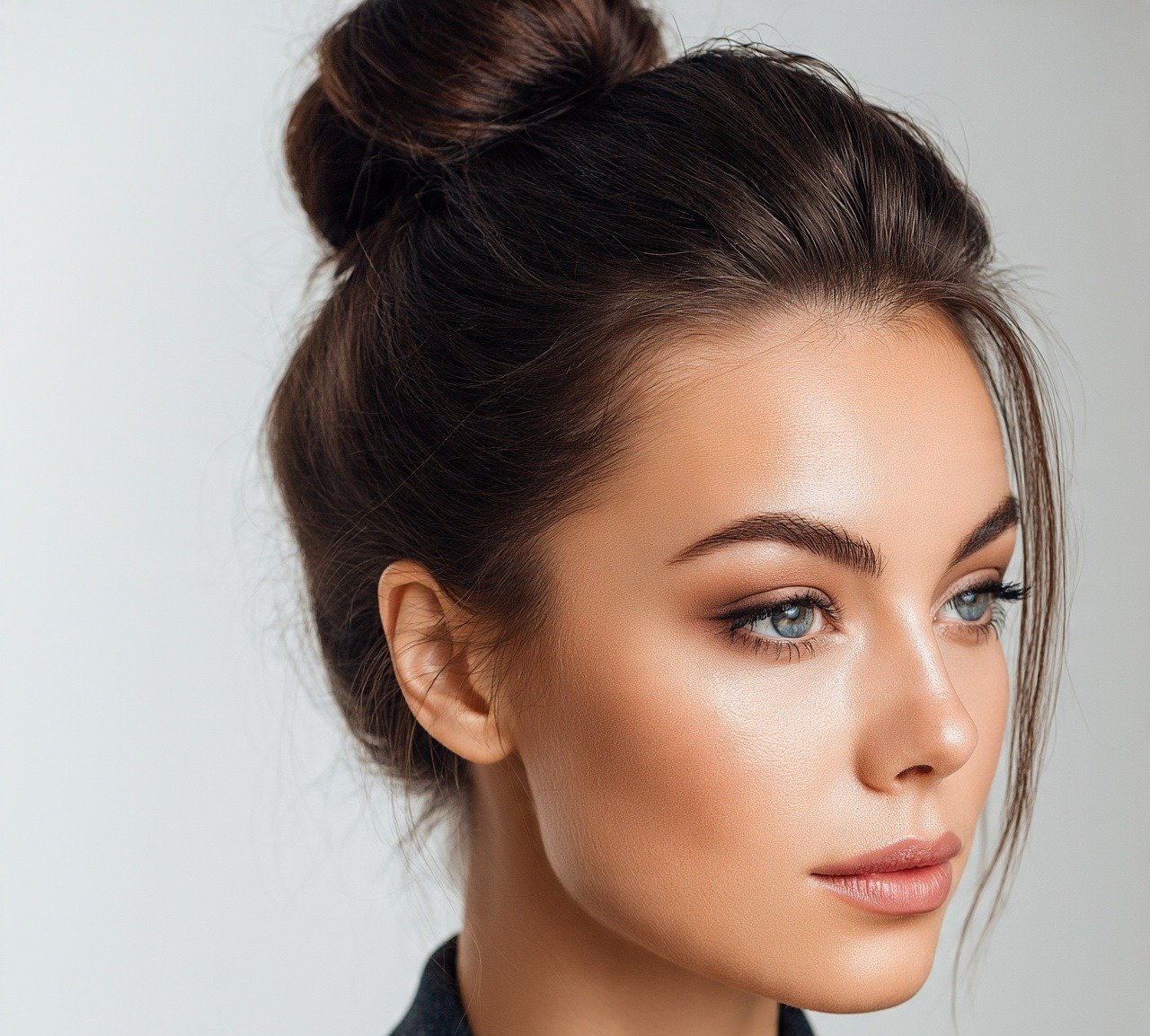 1. Classic High Bun Easy Hairstyles