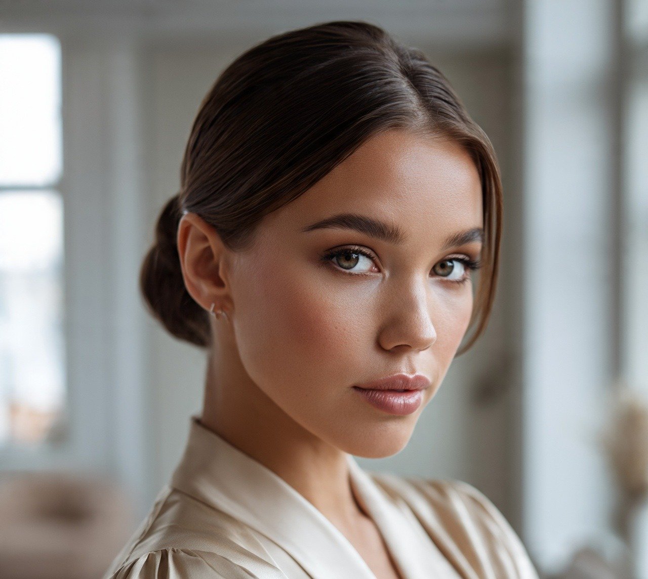 1. Classic Low Bun Easy Hairstyles