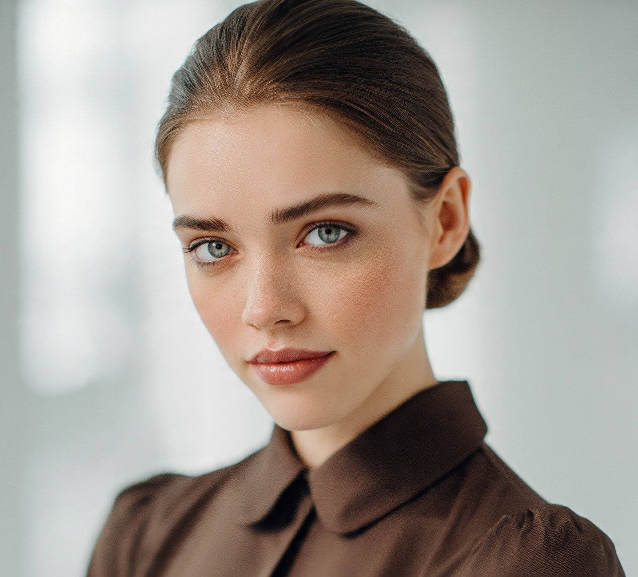 1. Classic Low Bun Updo Hairstyle