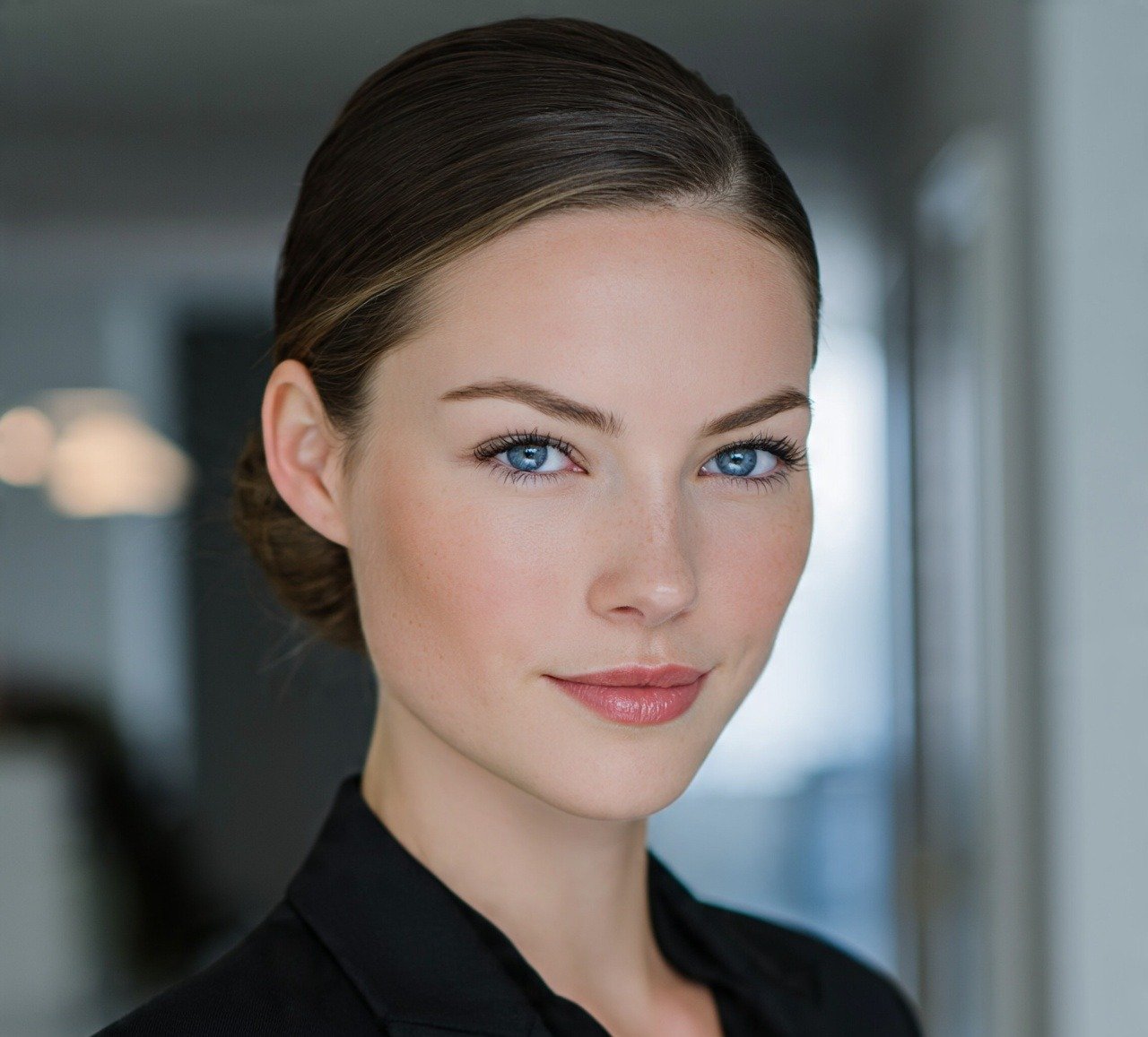 17 Trending Updo Hairstyles For Work That Look Polished and Professional 2 1. Classic Low Bun Updo Hairstyles For Work