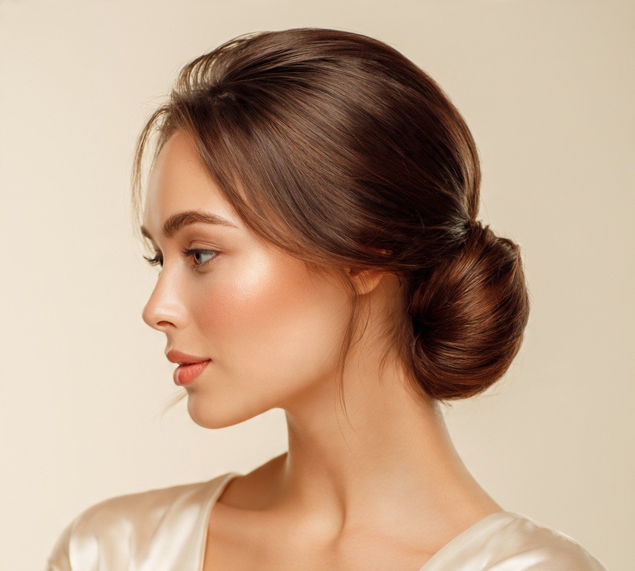 1. Classic Low Chignon Bun Wedding Hairstyles 1