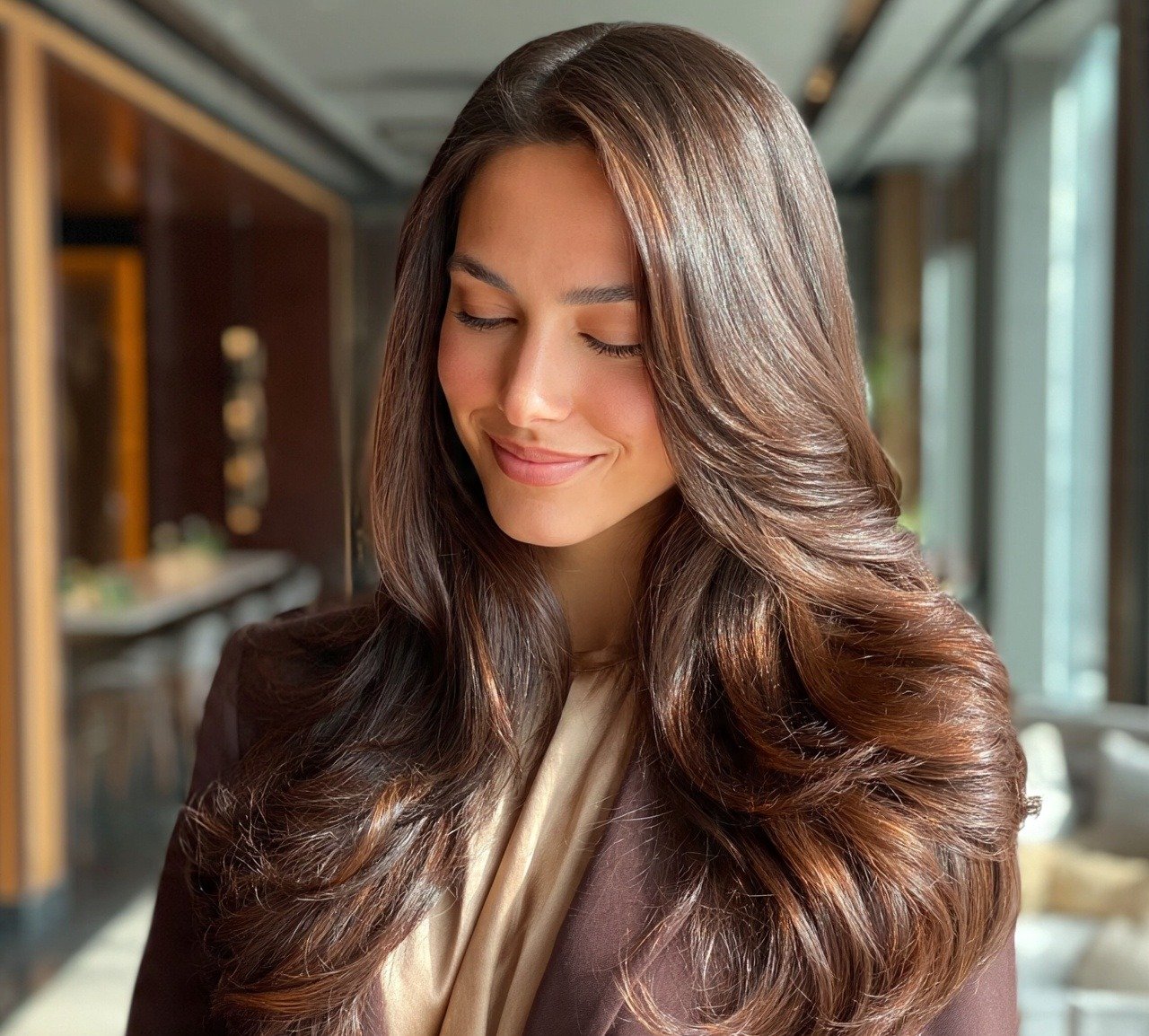 1. Espresso Brown with Subtle Warm Undertones Hair Color